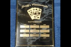 Lasergravur Holz Siegertafel