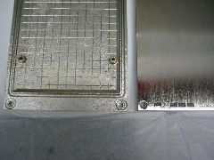 Lasergravur vernickeltes Aluformteil