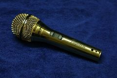 Lasergravur Edelstahl vergoldet Mikrofon