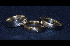 Diamantgravur Ring auen Fingerprint